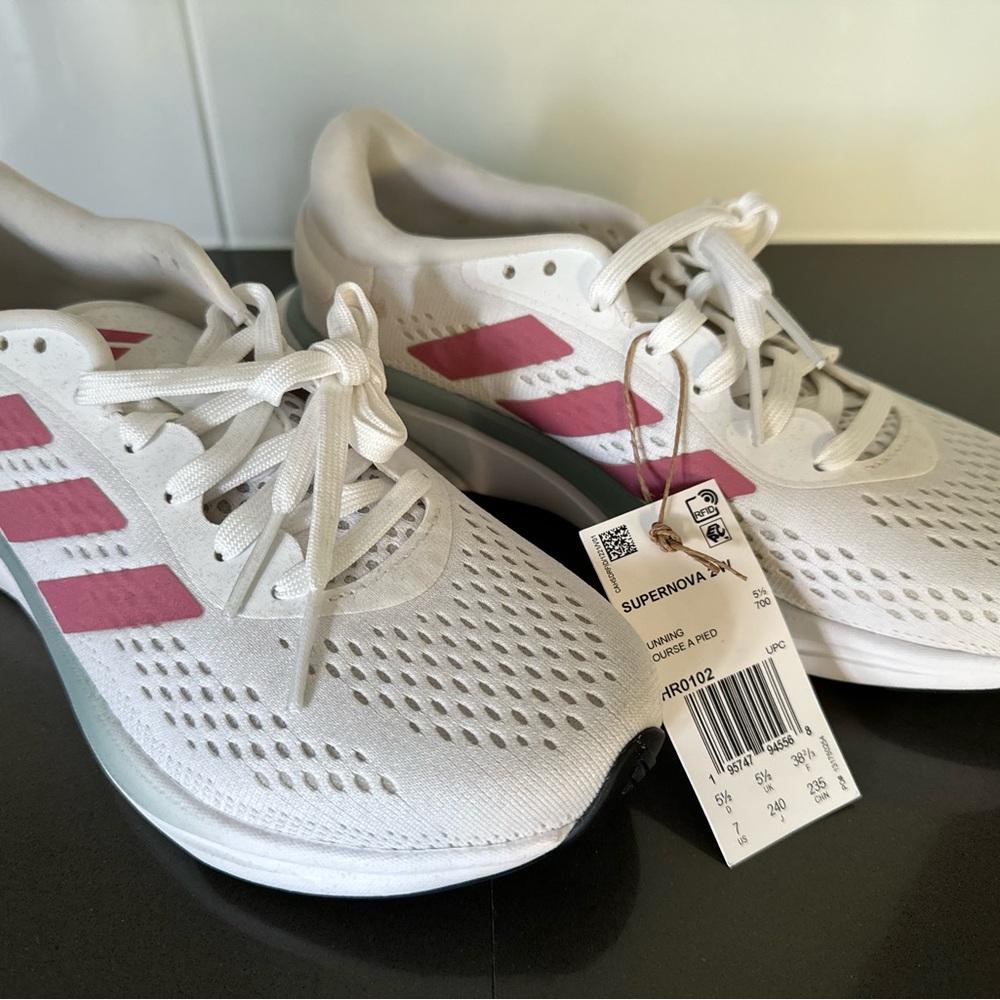 Adidas Women's Supernova Athletic Shoes - White and Pink